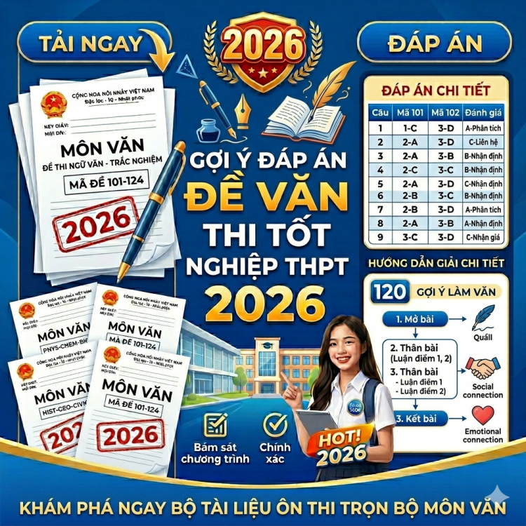 Đáp Án Gợi Ý Đề Thi Ngữ Văn Tốt Nghiệp THPT 2026 Chi Tiết Nhất